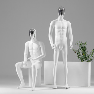 O1CN010h8z0r1nFWz1qRRjp_2212945495060-0-cib.310x310.jpg High-End Electroplated Gold/Silver-Face Male Mannequin - Korean Men’s Store Window Stand