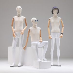 Unisex Mannequin Set - Full/Half-Length Men’s Store Window Stand