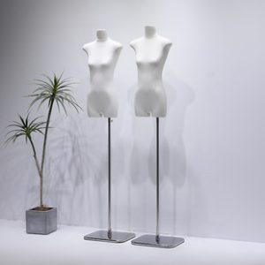 Thirteen Lines Flat Female Mannequin - Half-Length Women’s Store Window Hanger