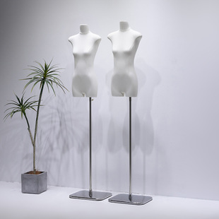 Thirteen Lines Flat Female Mannequin - Half-Length Women’s Store Window Hanger