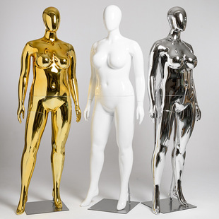 Electroplated Plus Size Female Mannequin - Women’s Store Stand