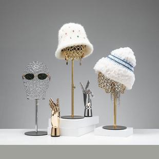 Unisex Hollow-Head Mannequin - Clothing Store Gold-Wire & Linen Skull Accessory