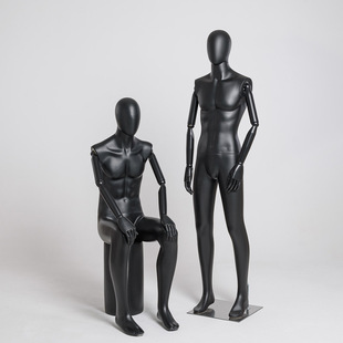 O1CN016Erm2Q1nonbyhivth_2218826365137-0-cib.310x310.jpg Matte Black Male Mannequin (With Movable Hands) - Men’s Store Window Stand