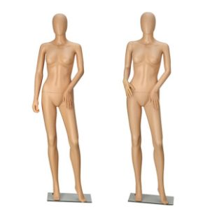 Skin-Color Makeup Plastic Female Mannequin - Women’s Store Window Prop