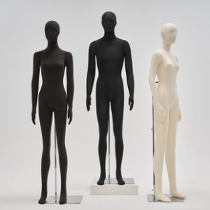 Unisex Mannequin Set - Needle-Insertable Soft Female & Male Window Stand