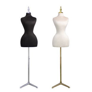 EU/US Plus Size Half-Length Fabric-Wrapped Female Mannequin - Clothing Store Window Prop