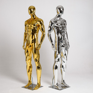 Electroplated Male Muscular Sports Mannequin - Clothing Store Window Stand
