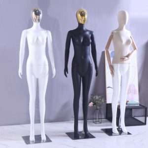 O1CN01BfvcGs1Gc52jc9TSx_2208145440642-0-cib.310x310.jpg Spot Black Cloth-Wrapped Female Mannequin (Electroplated Head) - Clothing Store Window Stand (Square Base)