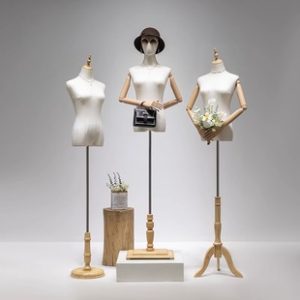 O1CN01CZcL8s1YOUgDRdWYs_2215791163049-0-cib.310x310.jpg Half-Length Female Mannequin (Wooden Base) - High-End Wedding Dress Store Window Stand