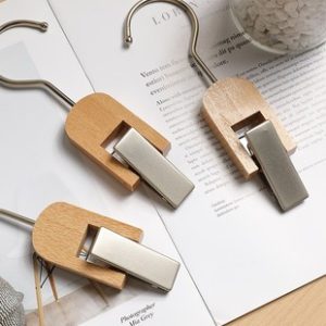 Solid Wood Non-Slip Hanger - Multifunctional Metal Clip Rack (Kids’ Clothing)