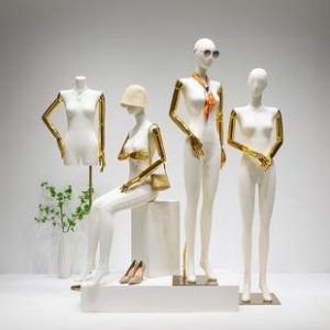 O1CN01DY6hCk1nFX7yKz9YB_2212945495060-0-cib.310x310.jpg High-End Female Mannequin (Electroplated Hands/Facial Features) - Clothing Store Tabletop & Window Rack