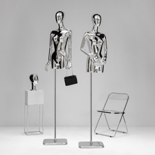 O1CN01H8T3wH1nFX7tzPz1J_2212945495060-0-cib.310x310.jpg Fashion Minimalist High-End Electroplated Female Mannequin - Women’s Store Window Stand