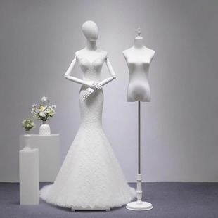 O1CN01M5zllz1YOUg7aJ60Z_2215791163049-0-cib.310x310.jpg White Half-Length Female Mannequin - Wedding Dress Store Window Stand