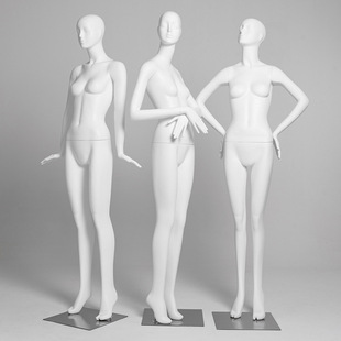 Matte White High-End Female Mannequin - Korean Women’s Store Window Stand
