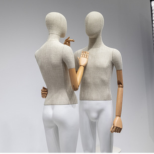 O1CN01OAzuVO1nFX2eilIkg_2212945495060-0-cib.310x310.jpg High-End Bamboo Hemp Male Mannequin - Men’s & Women’s Store Window Stand