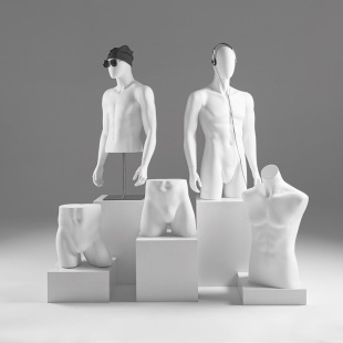 O1CN01OHdS5P1nondx4oavt_2218826365137-0-cib.310x310.jpg High-End Matte White Male Mannequin Set - Clothing Store Window Underwear Stand (Tabletop)