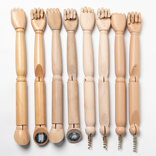 Movable Mannequin Arm Accessories - Unisex Solid Wood Palm Prop