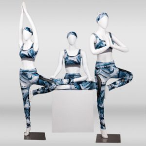 Fiberglass Female Yoga Mannequin - Clothing Store Window Prop