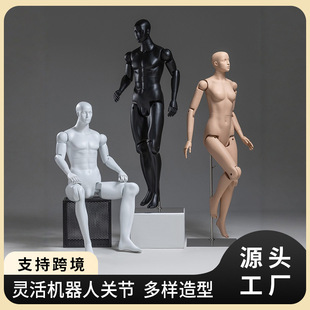 Mechanical Movable-Joint Mannequin - Unisex Running & Robot-Style Tabletop Stand
