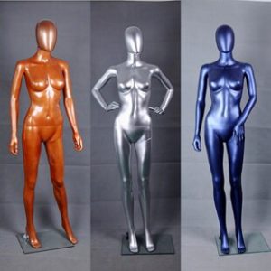 Colored Plastic Female Mannequin - Clothing Store Window Stand
