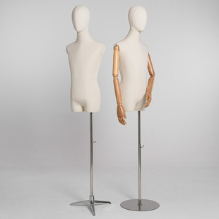 Split-Leg Male Mannequin - Half-Length Men’s Store Window Stand (Suits)