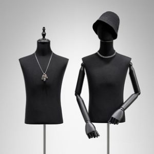 O1CN01UjO2M11oWleDWPHlZ_2213992875233-0-cib.310x310.jpg Black Cotton Half-Length Mannequin - Taiwan-Style Store Window Stand