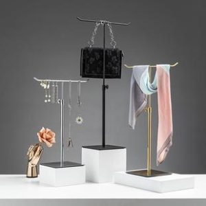 O1CN01Vnc6El1oWlNyccK3L_2213992875233-0-cib.310x310.jpg Creative Jewelry Display Stand - Clothing Store Counter Storage Prop (Necklace/Earring)