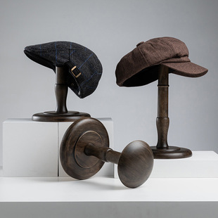 Vintage Solid Wood Hat Rack - Unisex Clothing Store Window & Wardrobe Prop