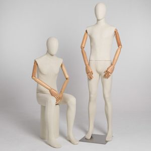 O1CN01WyRe461nonbxamsRy_2218826365137-0-cib.310x310.jpg High-End Cloth-Wrapped Male Mannequin - Clothing Store Window Stand (With Movable Hands)