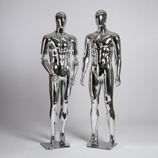 O1CN01XTlTfO1nonc1XOGfW_2218826365137-0-cib.310x310.jpg Silver Electroplated Male Mannequin - Men’s Store Window Stand