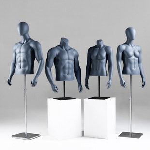 Unisex Muscular Sports Mannequin - Sports Store Window Stand (Half-Length, Plus Size)