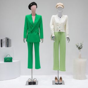 Velvet Flat-Shoulder Female Mannequin - Women’s Store Stage & Window Stand (Right-Angle Shoulder)