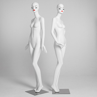Matte White Makeup Female Mannequin - Korean Women’s Store Stand