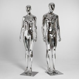O1CN01h9WHKj1nonbzbUYJI_2218826365137-0-cib.310x310.jpg Electroplated Silver Couple Mannequin - Men’s & Women’s Store Window Stand