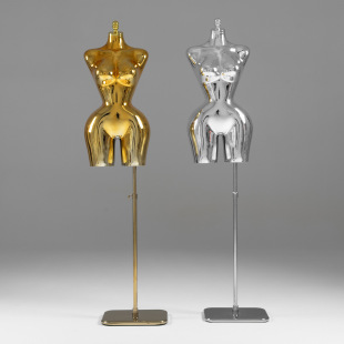 O1CN01jsNLd51nonfGsTkvq_2218826365137-0-cib.310x310.jpg EU/US Plus Size Electroplated Mannequin - Clothing Store Sample Stand (Gold/Silver, Handless)
