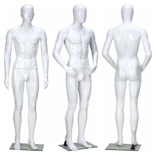 O1CN01kQLQSM1eBYytHHIDQ_2215866743833-0-cib.310x310.jpg Bright White Plastic Male Mannequin - Clothing Store Prop