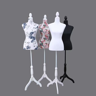 O1CN01lHERde1eBZ6TSQZMd_2215866743833-0-cib.310x310.jpg Wholesale Foam-Cloth Female Mannequin - Half-Length Printed Linen Store Prop (Needle-Insertable)