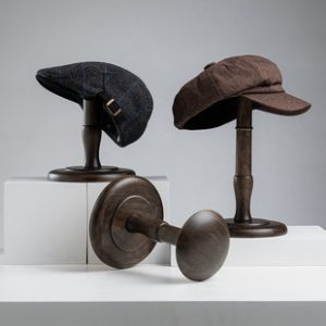 Vintage Solid Wood Hat Rack - Unisex Clothing Store Window & Wardrobe Prop