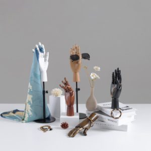 Solid Wood Simulation Hand Mannequin - Jewelry Stand (With Movable Joints)