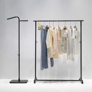 O1CN01osDarR1YOUgE0rVxt_2215791163049-0-cib.310x310.jpg Black Stainless Steel Clothing Rack - Live-Stream Room Mobile Floor Hanger