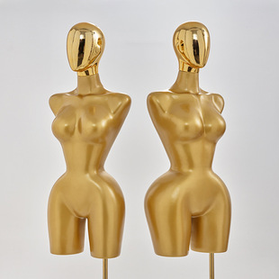 O1CN01pXuiHM1hPiElLraRi_2218655494270-0-cib.310x310.jpg Gold Plus Size Mannequin - Cross-Border EU/US Women’s Display Prop