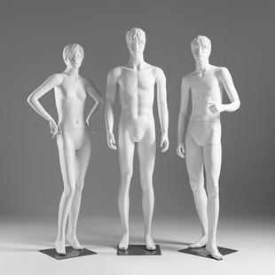 Unisex Teenage Mannequin - Clothing Store Window Couple Stand (With Facial Features)