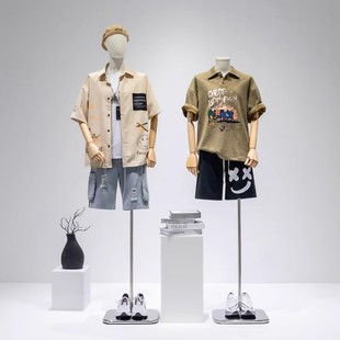 O1CN01quikBt1nFX6ZMDe3G_2212945495060-0-cib.310x310.jpg Korean Slim-Fit Half-Length Male Mannequin - Men’s Store Window Stand (Fashion/Casual)