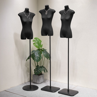 O1CN01spu7YV1oWleFNFz8p_2213992875233-0-cib.310x310.jpg Black Flat Female Mannequin - Slimming Women’s Store Window Stand