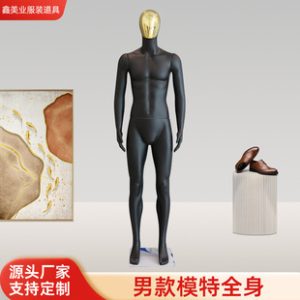 Male Mannequin (Hollow Gold Head) - Wedding Dress Window Rack