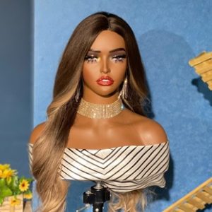 O1CN01t6BnUE1eBZ6aqq6xR_2215866743833-0-cib.310x310.jpg EU/US Black-Skinned Head Mannequin - Wig & Earring Display Stand