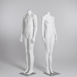 O1CN01uiTI2y1nonc2ZEacV_2218826365137-0-cib.310x310.jpg Matte White Flat-Head Couple Mannequin - Women’s Store Window Stand (Male/Female)