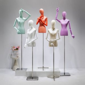 PU Leather Female Mannequin - Women’s Store Macaron-Color Shelf