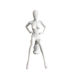 White Female Sitting Mannequin - Clothing Store Window Stand