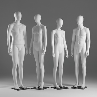 Unisex Couple Mannequin Set - Clothing Store Window Stand (For Shooting)